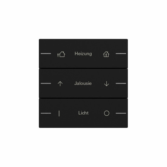 Gira 5763005 Wippenset 3-fach individuell Tastsensensor 4.55 Schwarz m
