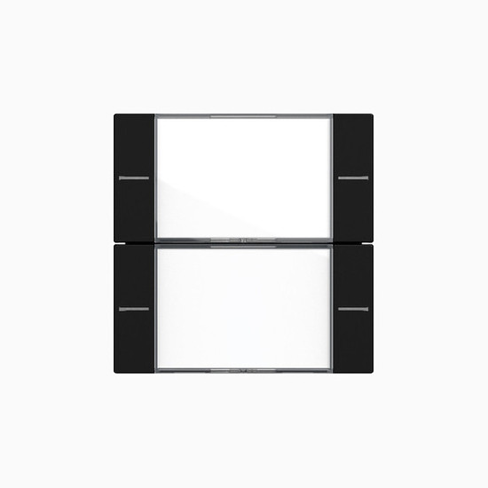 Gira 5772005 Wippenset 2-fach Beschriftungsfeld Tastsensensor 4.55 Klar/Schwarz m