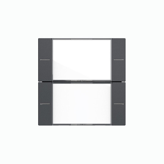 Gira 577228 Wippenset 2-fach Beschriftungsfeld Tastsensensor 4.55 Klar/Anthrazit