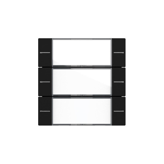 Gira 5773005 Wippenset 3-fach Beschriftungsfeld Tastsensensor 4.55 Klar/Schwarz m