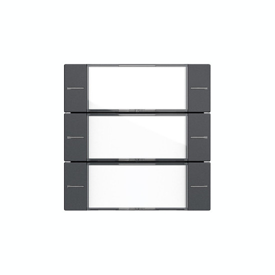 Gira 577328 Wippenset 3-fach Beschriftungsfeld Tastsensensor 4.55 Klar/Anthrazit