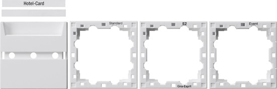 Gira 810603 Zub. Hotel-Card System 55 Reinweiß