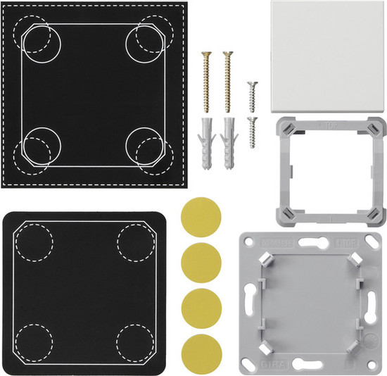 Gira 823127 Montageset EnOcean Funk/Bluetooth Wandsender 1-fach System 55 Reinweiß m