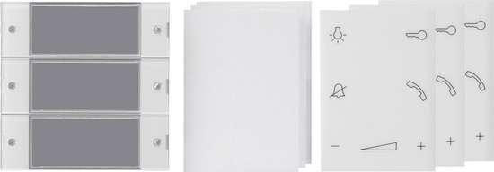 Gira 850400 Wippenset 3-fach Wohnungsstation System 55 Klar