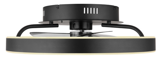 Globo Conway LED Deckenventilator 40W CCT Schwarz, Metall Fernbedienung Memoryfunktion Ø50cm 03634