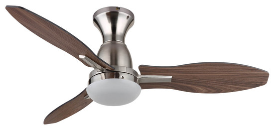 Globo Gale LED Deckenventilator 22W CCT Nickel Matt, Metall Fernbedienung Memoryfunktion 32,5cm 03671N