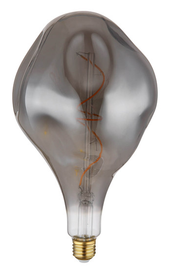 Globo Lampe E27 Leuchtmittel E27 4W Warmweiß Rauchfarben, Glas Ø16,5cm 11536S