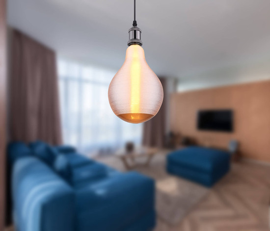 Globo Lampe E27 Leuchtmittel E27 4W Warmweiß Rauchfarben, Glas Ø13cm 11537S