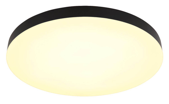 Globo LED Deckenleuchte Matthew 50W CCT warm-/neutral-/tageslichtweiss Schwarz matt Ø50cm