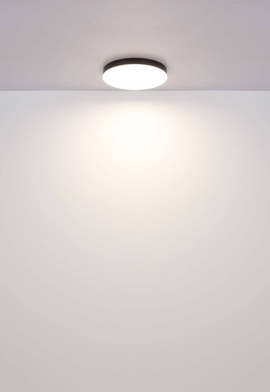 Globo LED Deckenleuchte Matthew 50W CCT warm-/neutral-/tageslichtweiss Schwarz matt Ø50cm