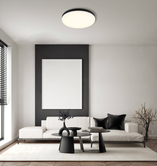 Globo Matthew LED Deckenleuchte 18W Neutralweiß Schwarz Matt Ø30cm 12387-24