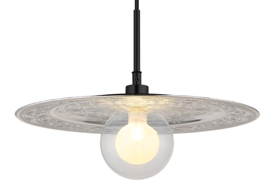 Globo Riga G9 Hängeleuchte 5W Schwarz Matt, Metall Ø33cm 15169S