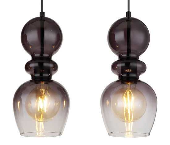 Globo Clarity E27 Hängeleuchte 4-fach 25W Schwarz Matt, Metall Ø15cm 15174-4H