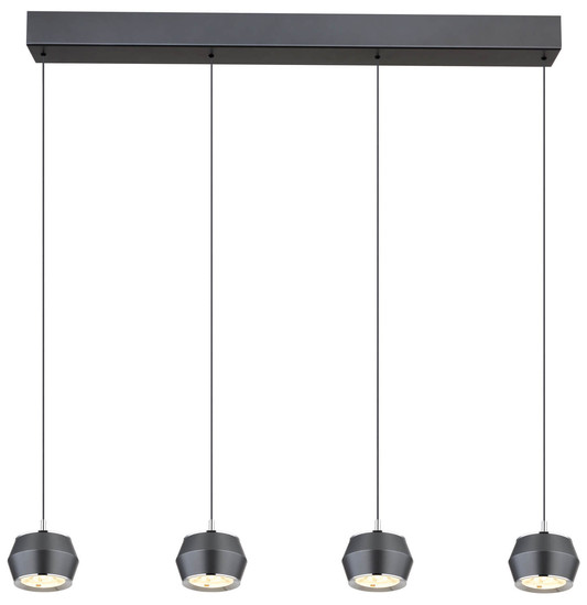 Globo Marthy LED Hängeleuchte 24W Warmweiß Grau Matt, Metall Ø10cm 15209-4