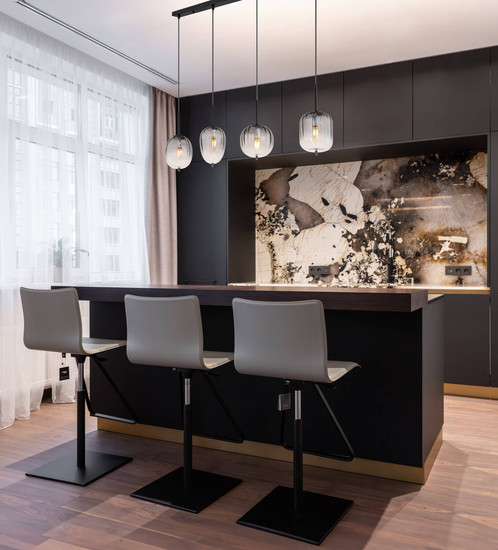 Globo Attila E14 Hängeleuchte 4-fach 40W Schwarz Matt, Metall 120cm 15215-4