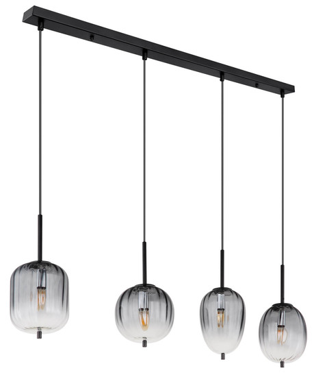 Globo Attila E14 Hängeleuchte 4-fach 40W Schwarz Matt, Metall 120cm 15215-4