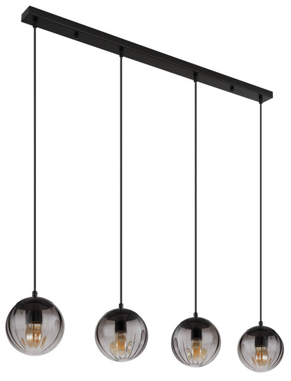 Globo Dallerta E27 Hängeleuchte 4-fach 60W Schwarz Matt, Metall Ø17cm 15216-4