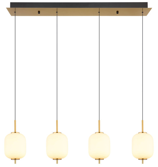 Globo Ewald LED Hängeleuchte 26W Warmweiß Messingfarben, Metall Ø13,5cm 15217-4