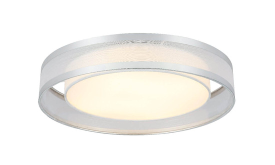 Globo LED Deckenleuchte Naxos 24W warmweiss Verchromt matt weiß Metall Garn Ø40cm