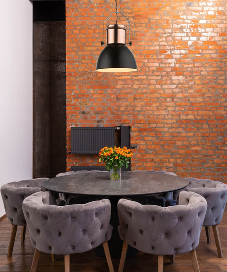 Globo Kutum E27 Hängeleuchte 40W Kupferfarben, Metall Ø26,5cm 15282