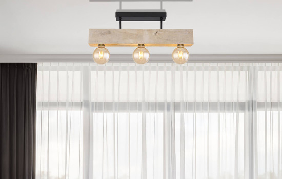 Globo Adalie E27 Deckenleuchte 3-fach 60W Schwarz Matt, Metall 19cm 15455-3D