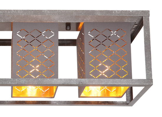 Globo Thomas E27 Deckenleuchte 4-fach 25W Silberfarben, Metall 22,5cm 15498-4D