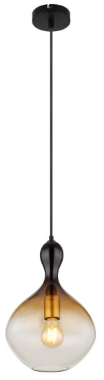 Globo Aladdin E27 Hängeleuchte 40W Schwarz Matt, Metall Ø23cm 15538H1