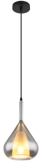 Globo Geeky E27 Hängeleuchte 60W Schwarz Matt, Metall Ø20cm 15542