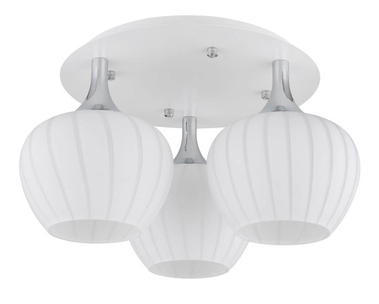 Globo Maxy E27 Deckenleuchte 3-fach 40W Weiß Matt, Metall Ø18cm 15548-3DW