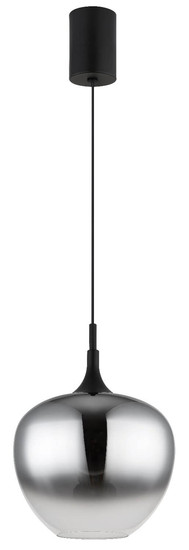 Globo Pendelleuchte Maxy E27 Schwarz matt rauchfarben Metall Glas Ø29cm