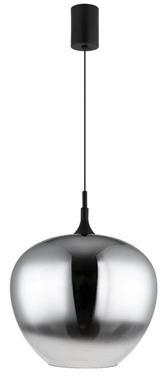 Globo Pendelleuchte Maxy E27 Schwarz matt rauchfarben Metall Glas Ø40cm