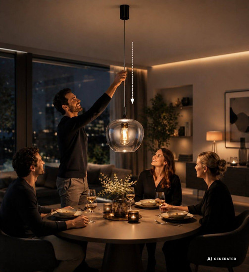 Globo Pendelleuchte Maxy E27 Schwarz matt rauchfarben Metall Glas Ø40cm