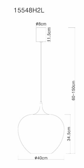Globo Pendelleuchte Maxy E27 Schwarz matt rauchfarben Metall Glas Ø40cm