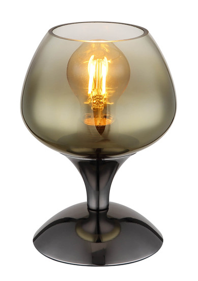 Globo Maxy E27 Tischleuchte 40W Schwarz-Chrom, Metall Ø15cm 15548T3