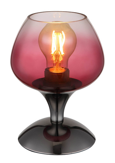 Globo Maxy E27 Tischleuchte 40W Schwarz-Chrom, Metall Ø15cm 15548T6