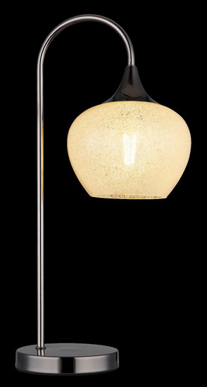 Globo Tischleuchte Maxy E27 Schwarz-chrom Metall Glas 54x27,5cm