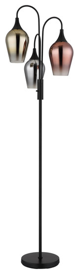 Globo Lavus E27 Stehleuchte 3-fach 40W Schwarz Matt, Metall Ø15cm 15552-3S