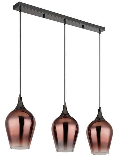 Globo Lavus E27 Hängeleuchte 3-fach 60W Schwarz-Chrom, Metall Ø18cm 155520-3HC