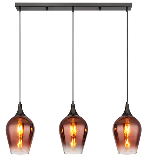 Globo Lavus E27 Hängeleuchte 3-fach 60W Schwarz-Chrom, Metall Ø18cm 155520-3HC