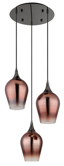 Globo Lavus E27 Hängeleuchte 3-fach 60W Schwarz-Chrom, Metall Ø18cm 155520-3HRC