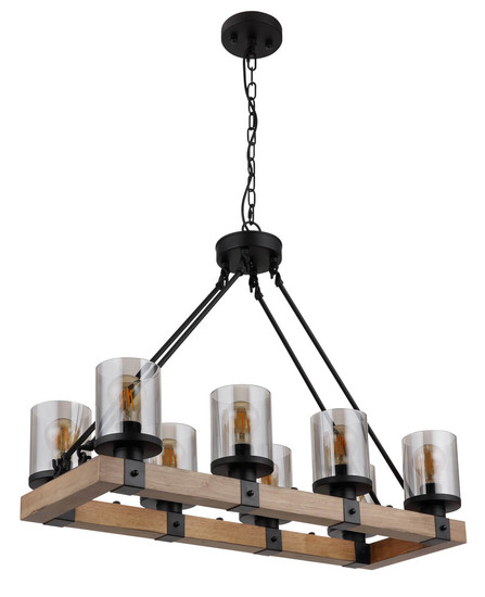 Globo Lila E27 Hängeleuchte 8-fach 60W Schwarz Matt, Metall Ø12cm 15555-8H