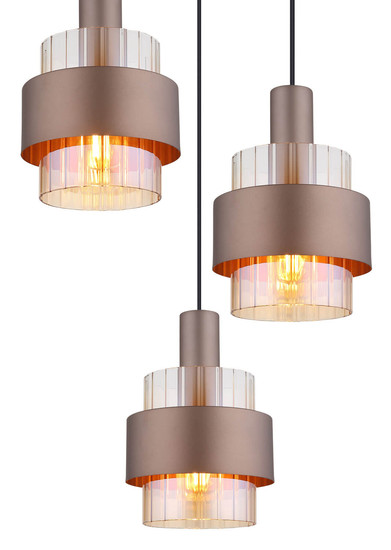 Globo Milley E27 Hängeleuchte 3-fach 60W Schwarz Matt, Metall Ø14cm 15560-3HA