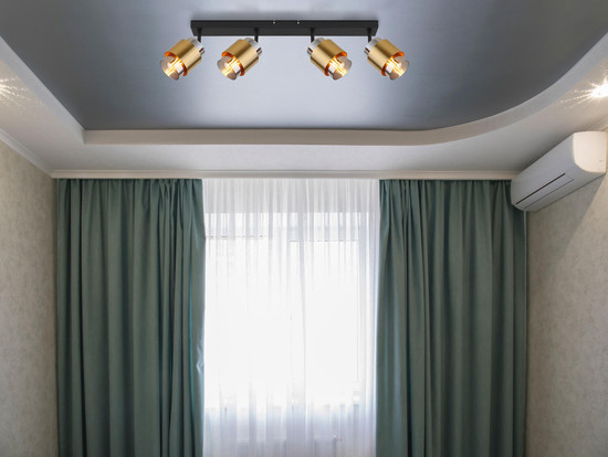 Globo Milley E27 Strahler 4-fach 40W Schwarz Matt, Metall Ø10cm 15560-4