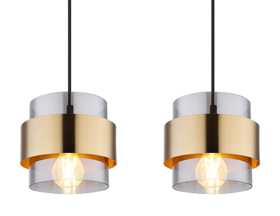 Globo Milley E27 Hängeleuchte 4-fach 60W Schwarz Matt, Metall Ø18cm 15560-4H