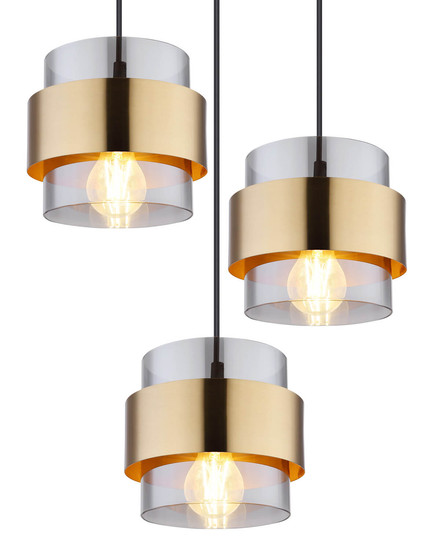 Globo Milley E27 Hängeleuchte 8-fach 60W Schwarz Matt, Metall Ø18cm 15560-8H