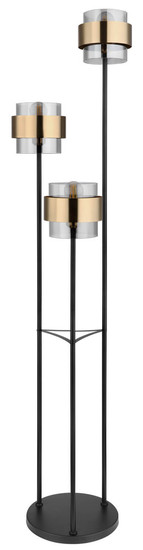 Globo Milley E27 Stehleuchte 3-fach 60W Schwarz Matt, Metall Ø18cm 15560S