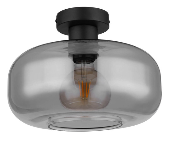 Globo Giuseppe E27 Deckenleuchte 40W Schwarz Matt, Metall Ø28cm 15566D