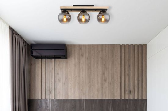 Globo Conni E27 Deckenleuchte 3-fach Schwarz Matt, Metall Ø15cm 15569-3D