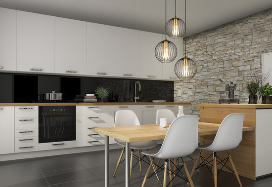 Globo Eusebius E27 Hängeleuchte 3-fach 60W Schwarz, Metall Ø20cm 15589-3H