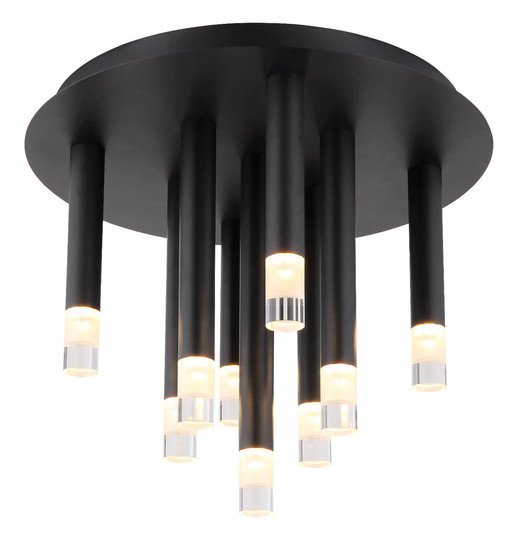 Globo Deckenleuchte Ryan 9-flammig G9 Schwarz matt Metall Ø34cm